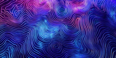 Mesmerizing topological contour lines abstract background with vibrant colors