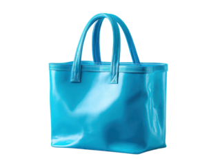 Elegant Teal Tote: An eye-catching teal tote bag, poised and pristine, showcases a modern fusion of fashion and function, capturing elegance and practicality.