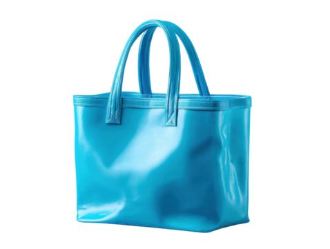 Elegant Teal Tote: An eye-catching teal tote bag, poised and pristine, showcases a modern fusion of fashion and function, capturing elegance and practicality.