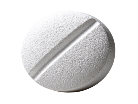 Pharmaceutical Remedy: A close-up view of a single, pristine pill, its texture and form providing a visual representation of medication.
