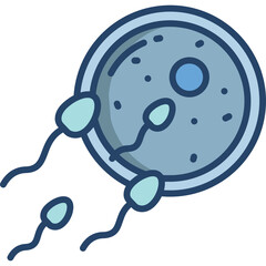 Fertilization Process Representation Microscopic View Sperm Cells Approaching Egg Cell Medical Science Biology Concept