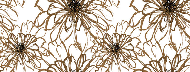 Seamless flower pattern. Abstract pattern. Textile print pattern