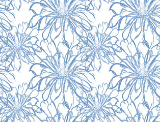 Seamless flower pattern. Abstract pattern. Textile print pattern