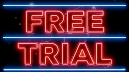 Background free dark offers neon neon trial glowing free glowing trial sign sign promotional representing authentic visual style and cinematic detail.