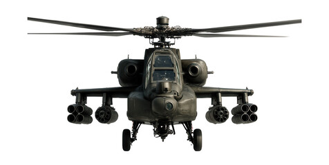 Heavy-lift chopper with external missile pods and targeting systems.