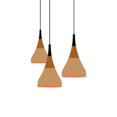 Fototapeta premium Minimal Hanging Ceiling Light Illustration