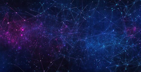 Abstract Technology Background with Connecting Dots and Lines Design