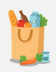 bag full of groceries