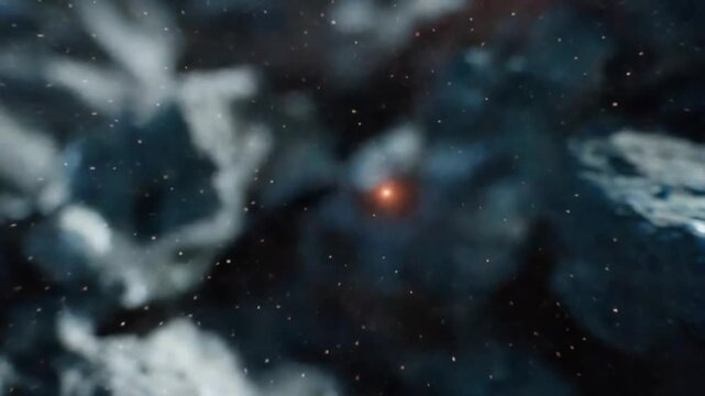 Celestial Beacon: A mesmerizing cosmic scene unfolds, a solitary, radiant star boldly shines amidst the vast expanse of space. The darkness is illuminated by the star's light.