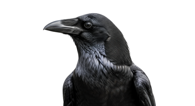 Closeup of a Crows Head and Beak 1.
