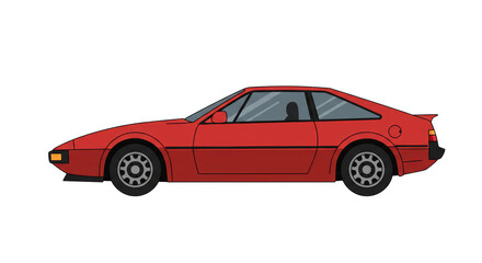 Fototapeta premium Red Sports Car Illustration