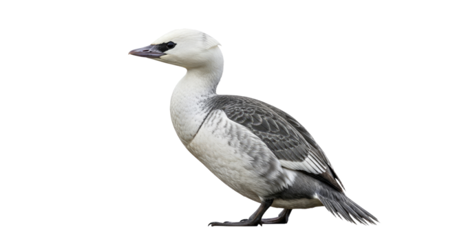 Seagull Standing on White Background.