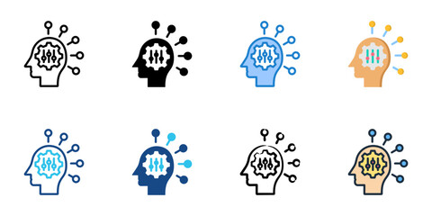 Adaptability icon set multiple style collection vector illustration
