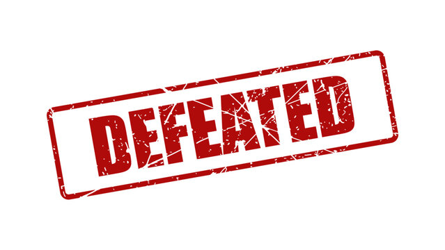 Defeated  stamp with grunge texture