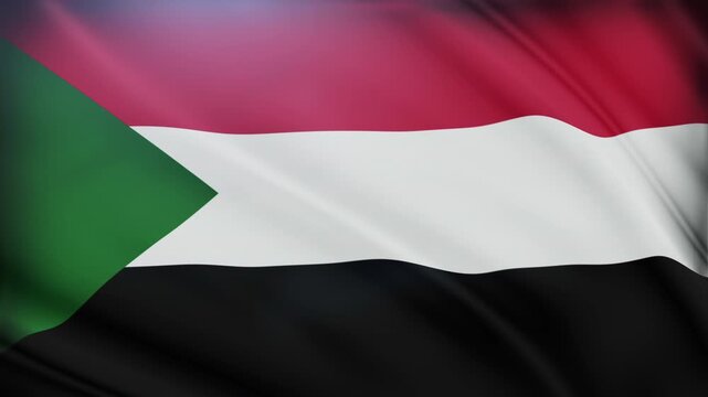 Sudan Flag Waving Nation Symbol