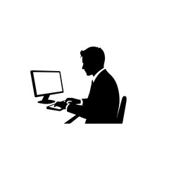 Man working on a computer