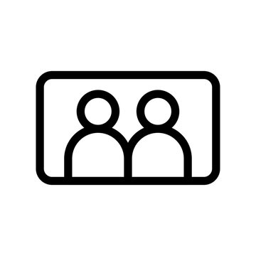 Remote Pairing Line Icon of Pair Programming Icon Set