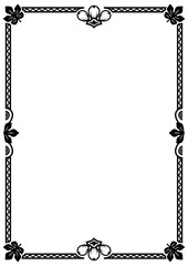 レトロ・アールデコ調いちじくデザインフレーム14（黒）