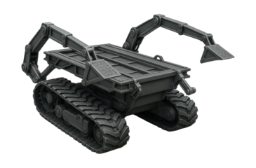 Compact bridge layer featuring extendable elements and rubber tracks.