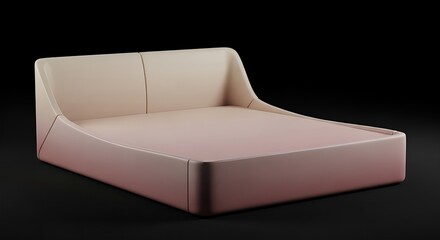 Modern upholstered bedroom bed furniture design illustration