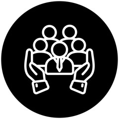 Community Care Mini Illustration Icon. Use For Modern Concept, Print, Ui, Ux Kit, Web And App Development. Vector Related To Business Finance, Management And More