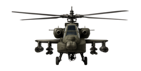 Attack chopper featuring stub wings and missile pods.