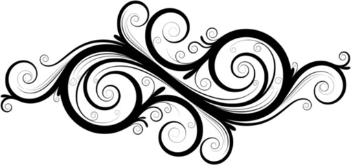 Filigree Heraldic Heraldry Pattern Band Vine. vector	