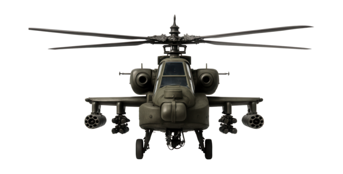 Attack chopper featuring stub wings and missile pods.