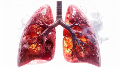 Detailed Lung Anatomy - A Visual Exploration of Respiratory Health.