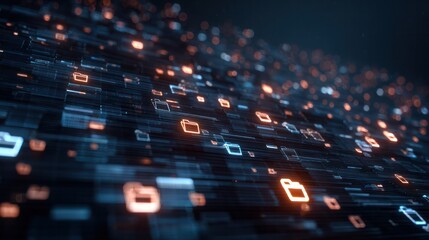 Digital Data Stream: The image unveils a mesmerizing data stream, a visual representation of the interconnected digital world, symbolizing the intricate flow of information. 