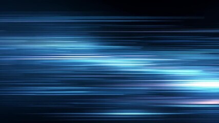 Dynamic Blue Stream: A vibrant stream of luminous blue light streaks across a dark canvas, capturing the essence of movement, technology, and futuristic concepts.