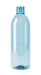 Naklejka premium Empty clear plastic bottle container isolated on transparent background