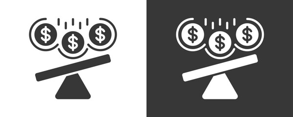 Cost Icon Set Vector Collection Isolated In Black And White