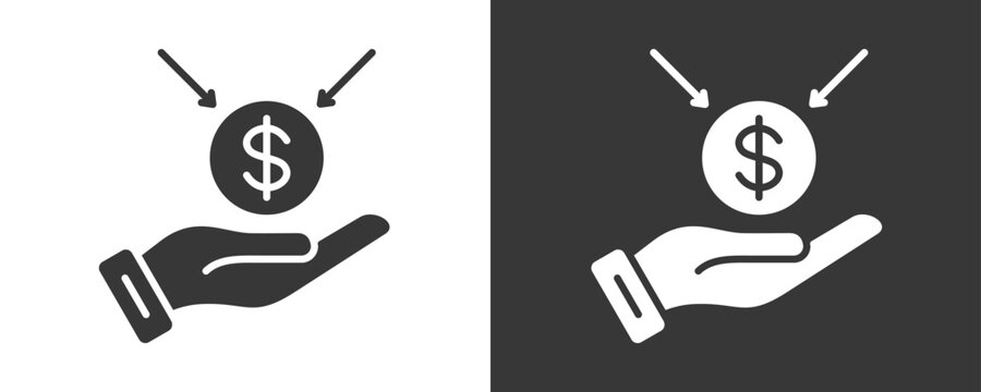 Funding Icon Set Vector Collection Isolated In Black And White