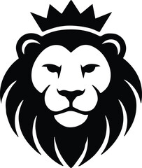 lion head crown emblem vector badge crest for corporate identity