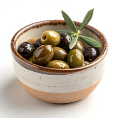 small ceramic bowl with olives