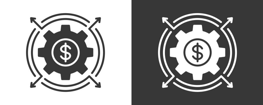 Cashflow Icon Set Vector Collection Isolated In Black And White