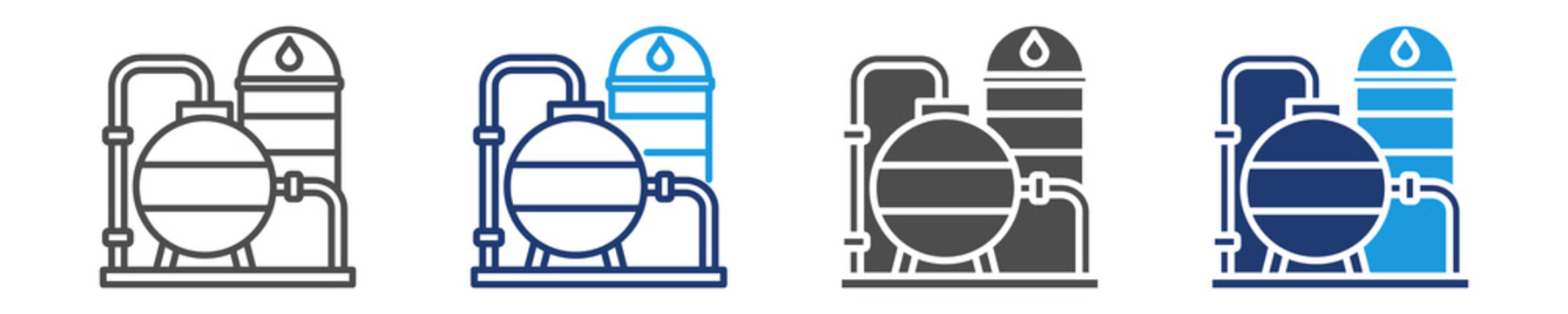 refinery icon set multiple style