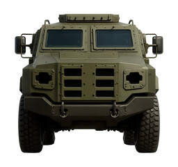 Obraz premium Armored vehicle featuring gun ports and reinforced windows for enhanced protection.