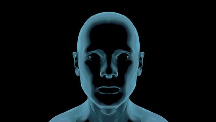 Fototapeta premium Human Face in Abstract Light