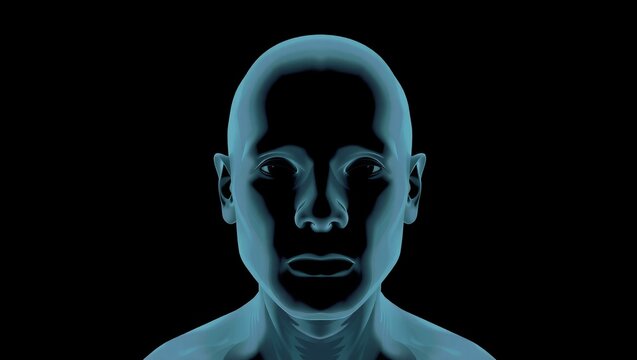 Human Face in Abstract Light