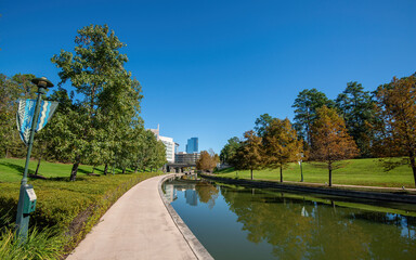 The Waterway and the surrounding area in The Woodlands, Texas