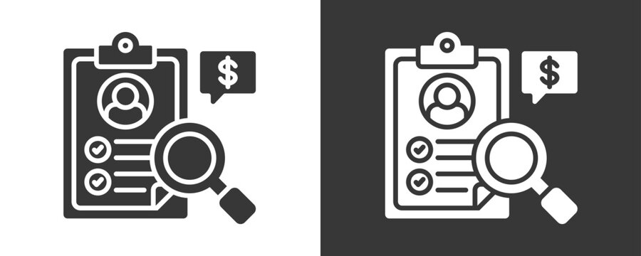 Audit Icon Set Vector Collection Isolated In Black And White