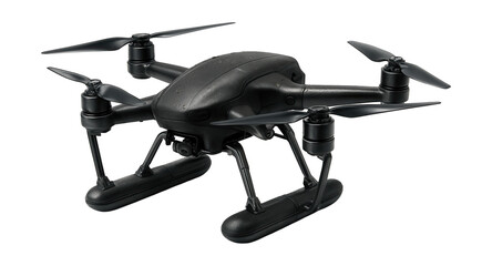 Waterproof amphibious drone featuring retractable landing gear.