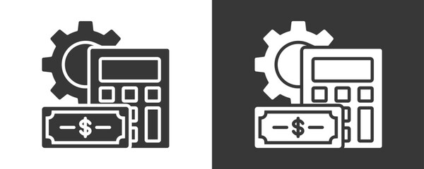 Cost Management Icon Set Vector Collection Isolated In Black And White