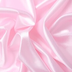 Fototapeta premium A luxurious pink satin fabric drapes elegantly, showcasing its smooth, glossy surface that reflects light beautifully, perfect for fashion or decor.