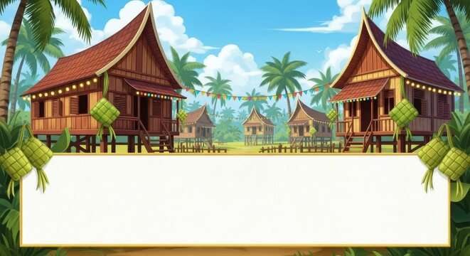 Selamat Hari Raya Idul Fitri Meaning Happy Eid Mubarak. Eid Al Fitr Graphic Design with Realistic Islamic Ornament. Template Poster Illustration Ai generate, Ai generative