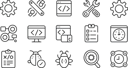 Software Development and Programming Icons Collection
