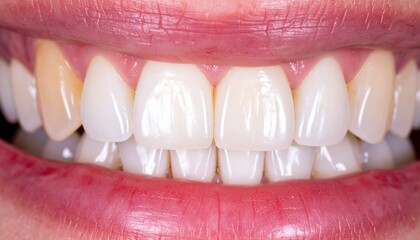 Perfect teeth smiling with clean and healthy.