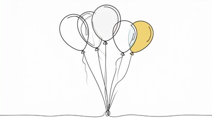 Balloons One standing out with concept.